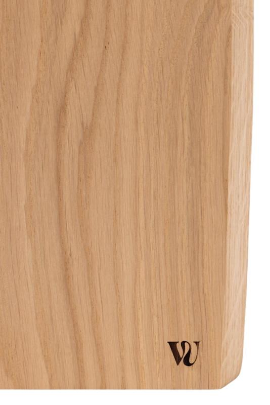 Woodsea Chop-Chop Oak L - Tabla de cortar de roble 40x24cm con asa de cuero 1208971541