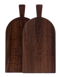 Máscara Woodsea Nogal - Máscara de madera de nogal para cortar y servir 38x19 cm 1208971561