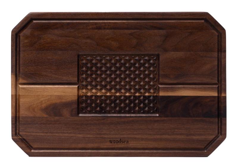 Woodsea Castle Steak - Tabla de cortar y servir de steak de madera de nogal 45x30 cm 1208971569