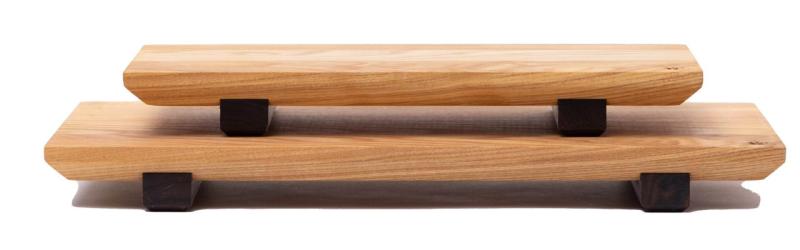 Woodsea Sushi S- Tabla de sushi de madera de fresno con patas de madera de nogal 30x12 cm 1208971584
