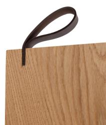Woodsea Serving S - Tabla de servir de roble 55x17 cm con mango de cuero 1208971615