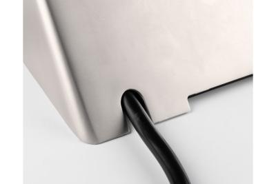 Furniture socket SOFITO, 2xSHUKO, USB A+C, cable 1.5 m, stainless steel