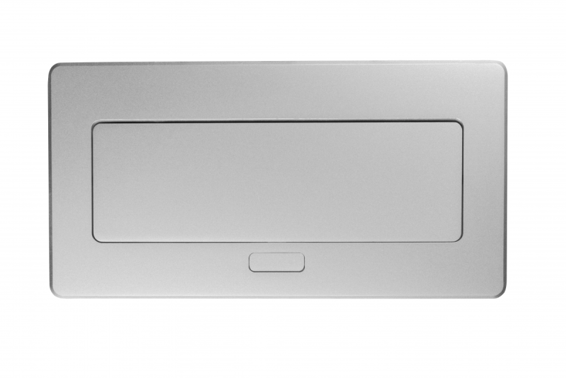 Enchufe de muebles MULTISOFT, 2xSHUKO, USB A+C, RJ45, cable 1.5 m, aluminio