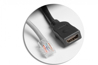 Furniture socket MULTISOFT, 2xSHUKO, USB A+C, RJ45, HDMI cable 1.5 m, aluminum