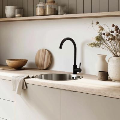 Pure.Sink Rondo Stainless Steel Round Sink for flush-mount, under-mount and top-mount 38 cm PRN38-02