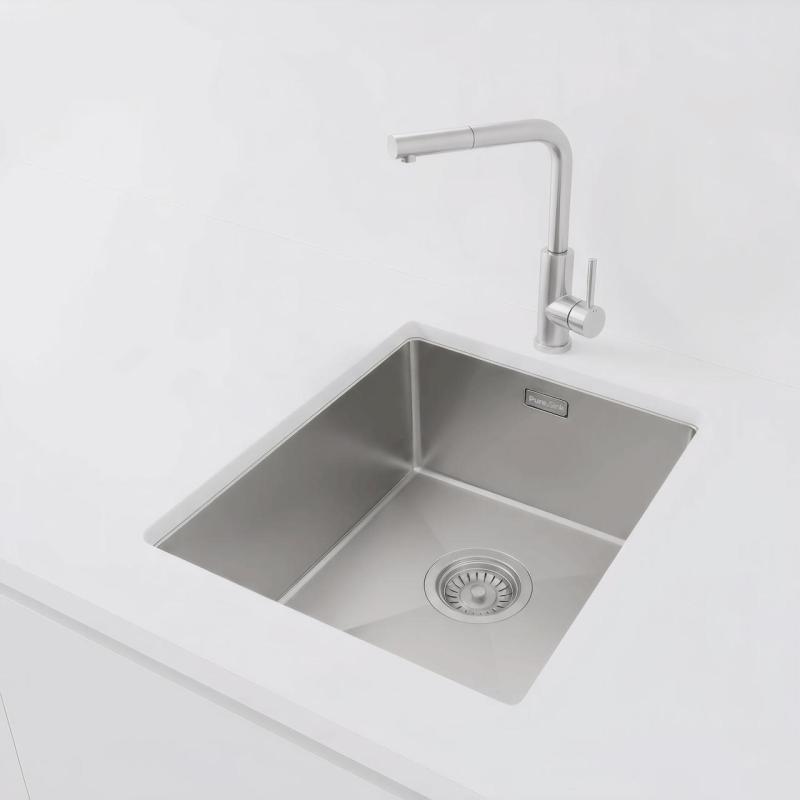 Pure.Sink Luxion Fregadero de acero inoxidable 36 x 40 cm para encastrar, empotrar y montar en superficie  PLX3640-02