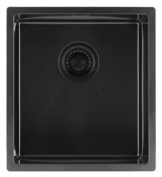 Pure.Sink Luxion PVD Fregadero negro 36 x 40 cm para encastrar, empotrar y montar en superficie PLX3640-63