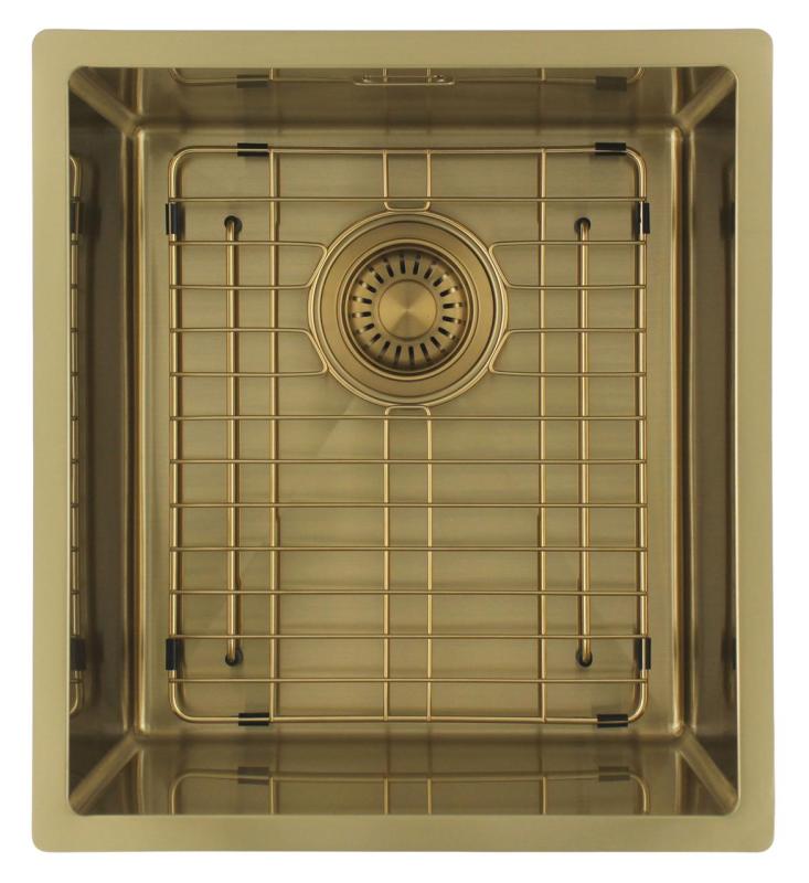 Pure.Sink Luxion Fregadero dorado 36 x 40 cm para encastrar, empotrar y montar en superficie PLX3640-60