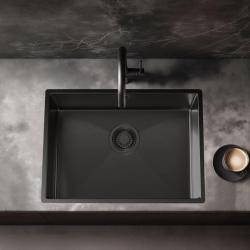 Pure.Sink Luxion Fregadero negro PVD 50 x 40 cm para encastrar, empotrar y montar en superficie PLX5040-63