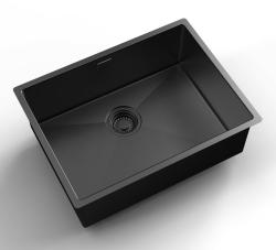 Pure.Sink Luxion Fregadero PVD negro 55 x 40 cm para encastrar, empotrar y montar en superficie PLX5540-63