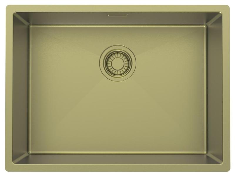 Pure.Sink Luxion Fregadero dorado 55 x 40 cm para encastrar, empotrar y montar en superficie PLX5540-60
