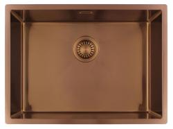 Pure.Sink Luxion Fregadero de cobre 55 x 40 cm para encastrar, empotrar y montar en superficie PLX5540-62
