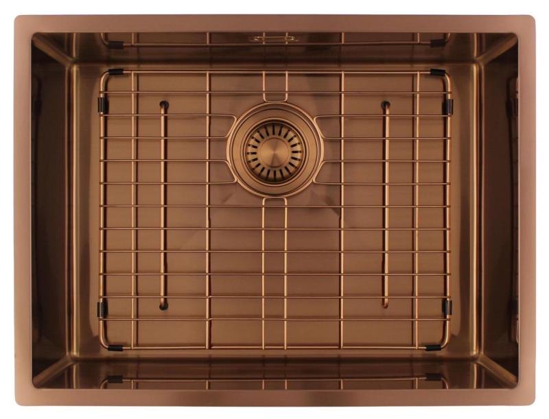 Pure.Sink Luxion Fregadero de cobre 55 x 40 cm para encastrar, empotrar y montar en superficie PLX5540-62