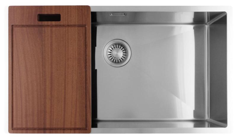 Pure.Sink Luxion Fregadero grande de acero inoxidable 74 x 40 cm, para encastrar, empotrar y montar en superficie PLX7440-02