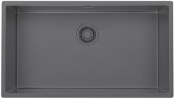 Pure.Sink Luxion Fregadero grande de metal Gun 74 x 40 cm, para encastrar, empotrar y montar en superficie PLX7440-61