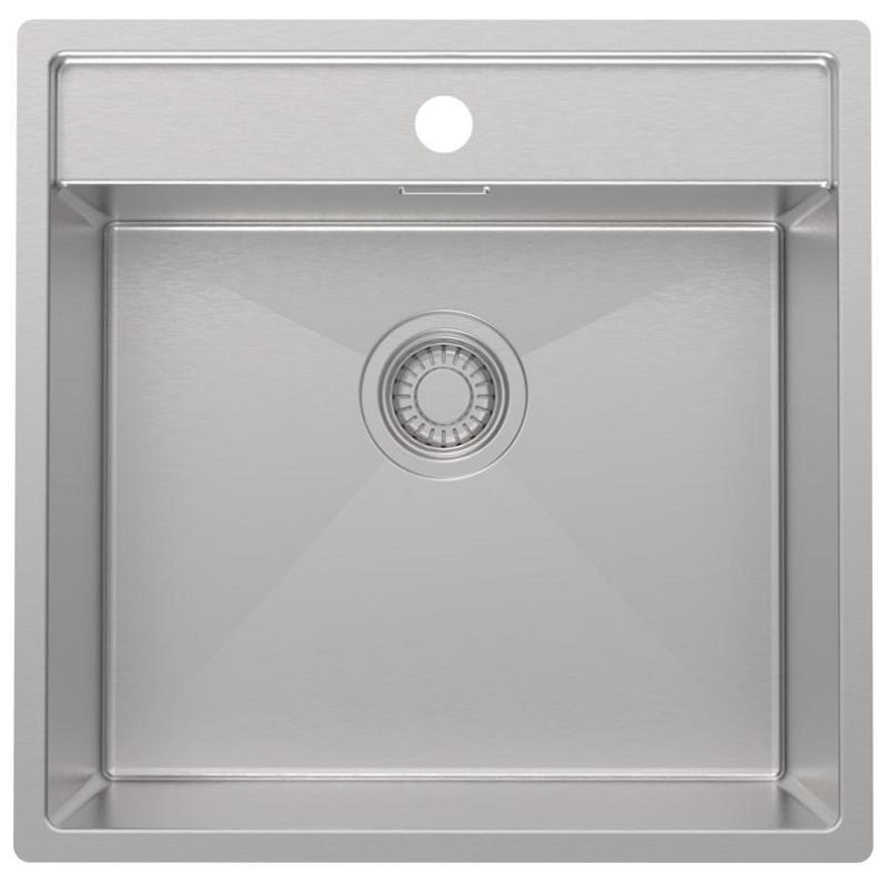 Pure.Sink Luxion Fregadero de acero inoxidable 51 x 50 cm Tapwing con banco para grifo PLX5150T-02