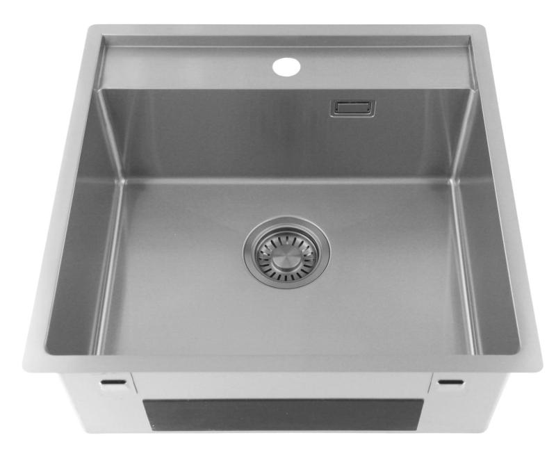 Pure.Sink Luxion Fregadero de acero inoxidable 51 x 50 cm Tapwing con banco para grifo PLX5150T-02