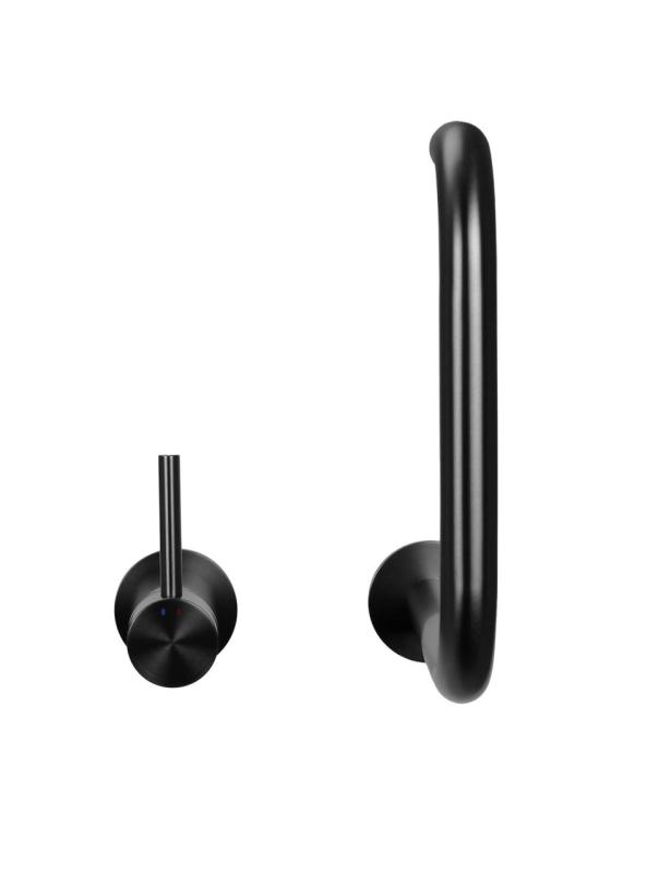 Pure.Sink Luxion Grifo de cocina Gun metal de 2 orificios con caño en U PLX2HU-61