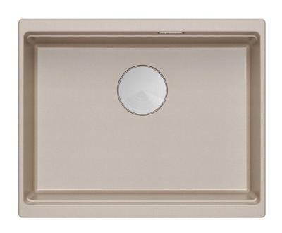 Quadri Newport II granite undermount beige sink 560x450mm with stainless steel plug and drain cap 1208971766