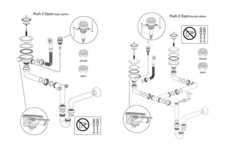 Quadri Luton beige, fregadero de granito montado con superficie de drenaje reversible 100x50cm con tapón dorado 1208971771.