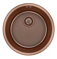 Pure.Sink Rondo Cobre Lavabo Redondo de empotrar, de bajo encastre y de sobreponer 38 cm PRN38-62