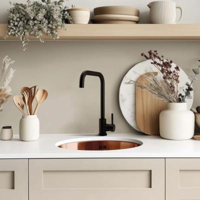 Pure.Sink Rondo Copper Round Sink flat installation, undermount and topmount 38 cm PRN38-62