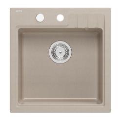 Quadri Cardigan Pearl beige granito montado fregadero 50x52cm con orificio para grifo 1208971818