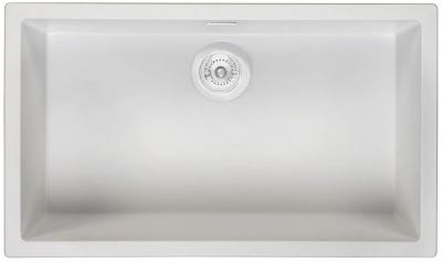 Ausmann Fibre white large sink 70x40cm undermount, topmount and flush mount with automatic white plug 1208971909