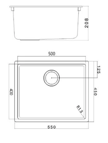 Ausmann Fibre lavabo de arena blanco 50x40cm para montaje inferior, superior y empotrado con tapón automático negro 1208971931