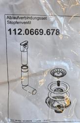 Juego de desagüe de acero inoxidable Franke Sirius, 1 cubeta, 1 rebosadero central 112.0669.678