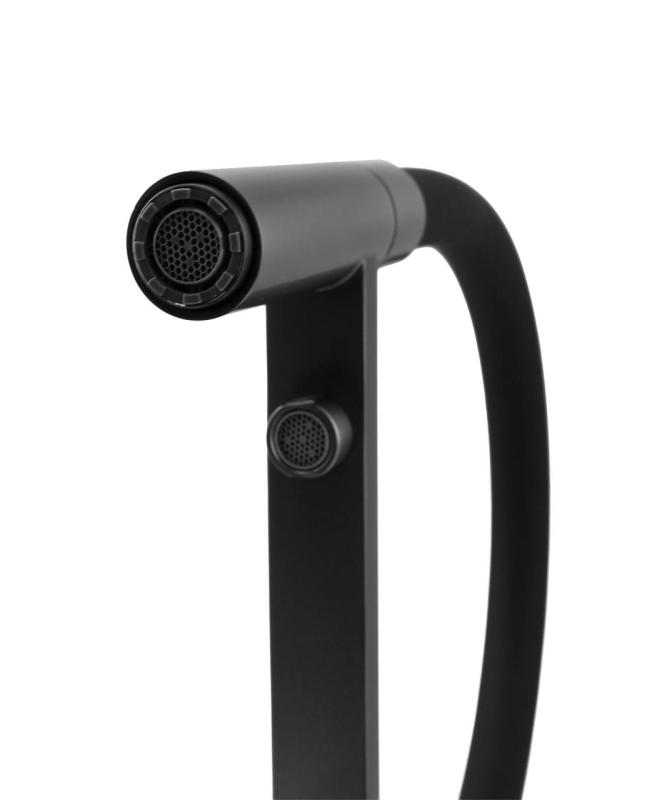 Pure.Sink Elite Acero Flex 3-vías PVD gun metal grifo de cocina con salida flexible y Agua Filtrada PS8110-61