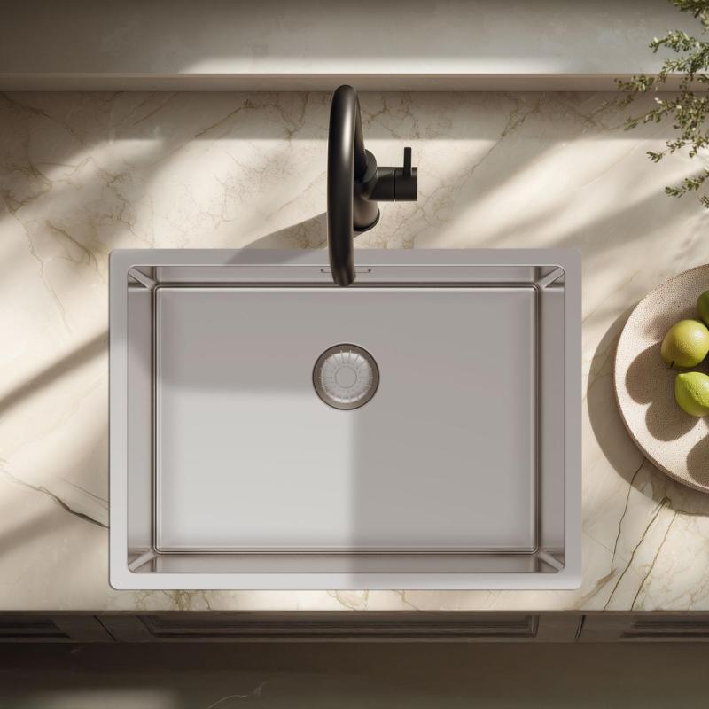 Pure.Sink Exclusivo Fregadero especial de acero inoxidable de 35 cm de largo, 50 x 35 cm, radio de 10 mm PEX5035-02