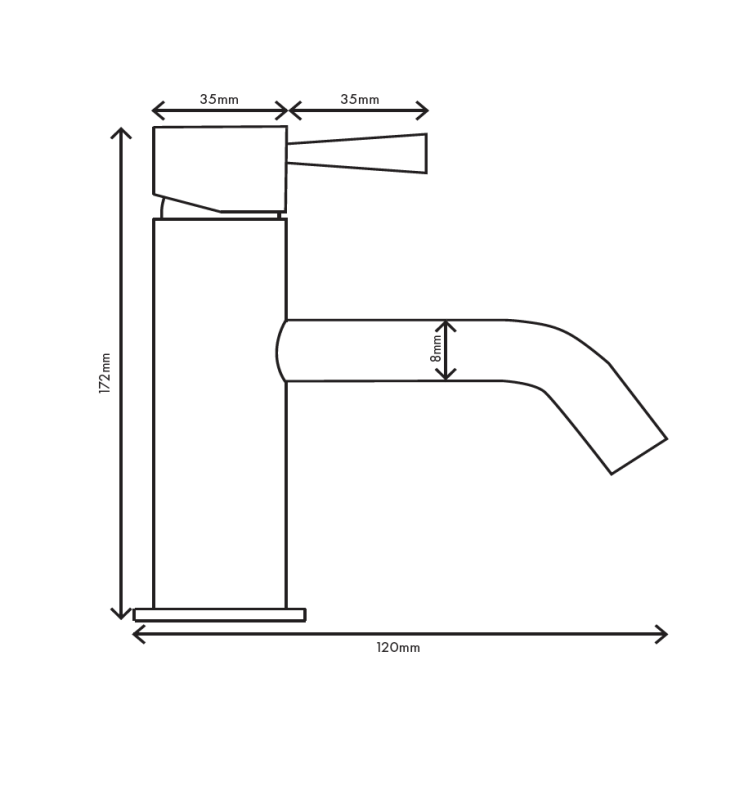MURO TUA Grifo para lavabo cromado M1.A1