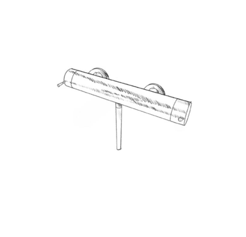 MURO TUA Mezclador de ducha con juego de ducha cromado M1.B1.CR