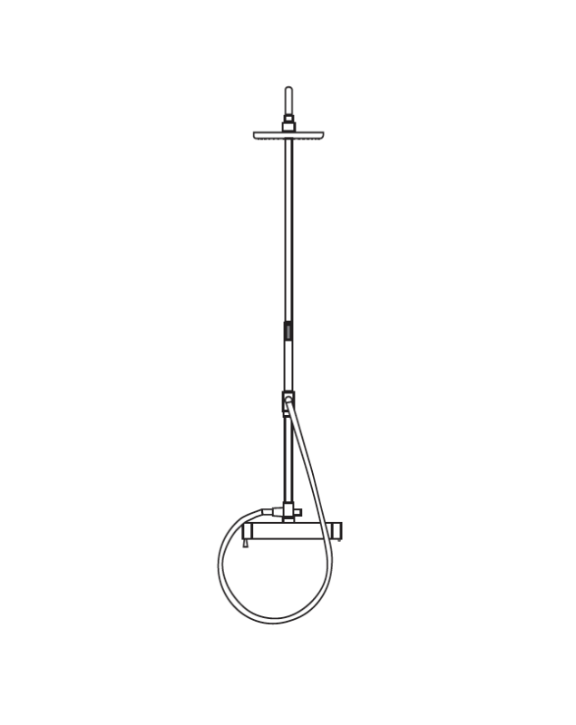 MURO TUA Combinación de ducha con termostato y ducha de lluvia cromada M1.B11TH.CR