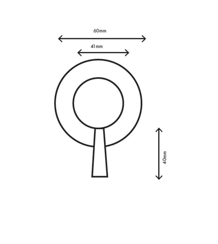 MURO TUA Mezclador empotrado en pared cromado M1.B31.R.CR