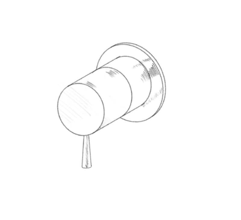 MURO TUA Mezclador empotrado en pared cromado M1.B31.R.CR