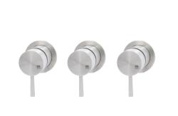 MURO TUA Mezclador empotrado en pared con 2 llaves de paso cromadas M1.B34.R.CR