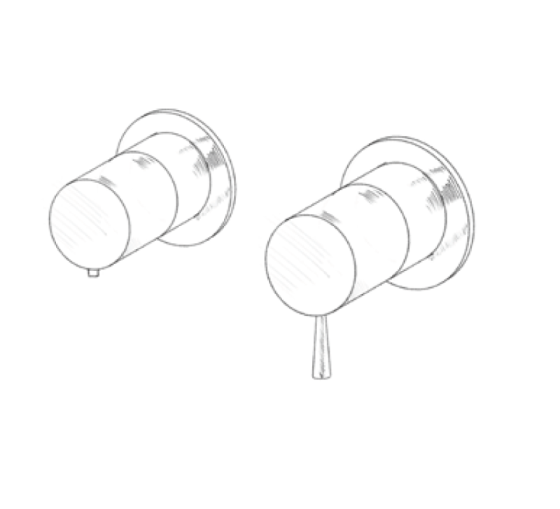 MURO TUA Termostato de ducha empotrado con 3 salidas, cromado M1.B33T.R.CR