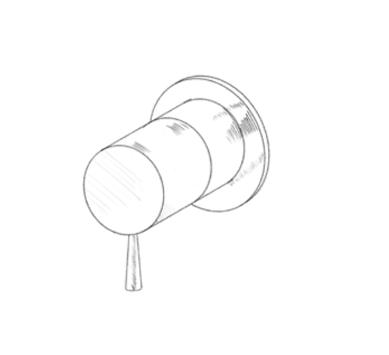 MURO TUA Conmutador de 3 vías empotrable cromado M1.B33.3.CR