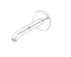 MURO TUA Salida de baño cromada M1.CA3.W.15.CR