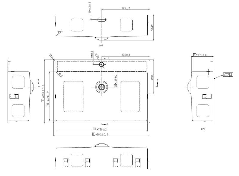 Pure.Sink Exclusivo Fregadero grande de cobre de 75 x 40 cm con grifo y orificio para grifo BB7540T-62