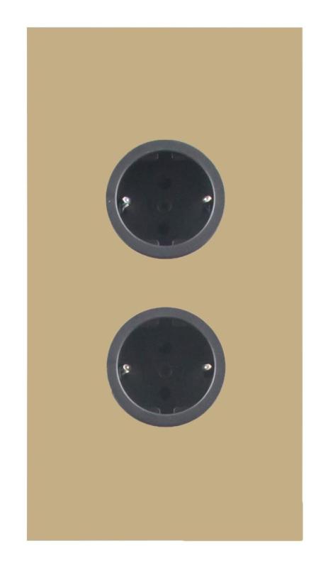 Indux Corner Toma de corriente con 2 enchufes con conexión a tierra Dorada 1208972283