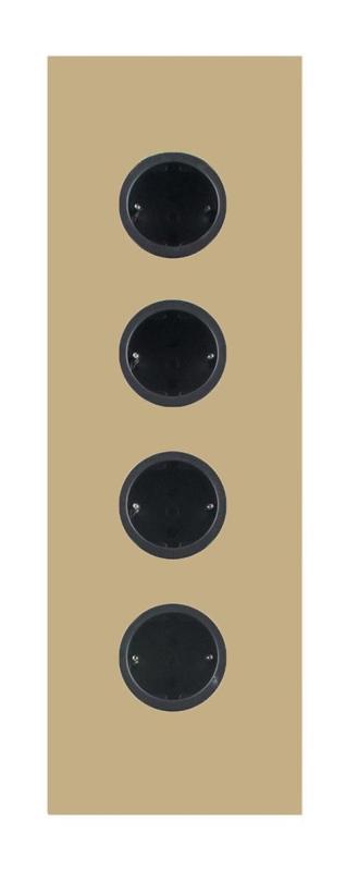 Indux Corner Toma de corriente con 4 enchufes con conexión a tierra dorada 1208972292