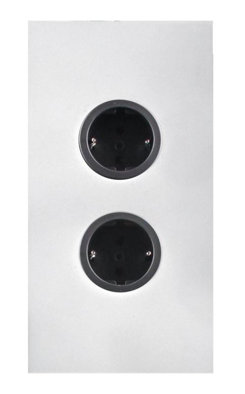 Indux Corner Columna de energía con 2 tomas de corriente con toma de tierra Blanca 1208972293
