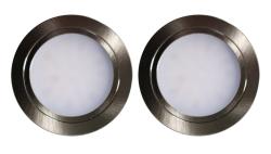 Indux Luma Pequeña cocina empotrada Multi Tone LED Set 2 focos aspecto acero inoxidable 1208972326