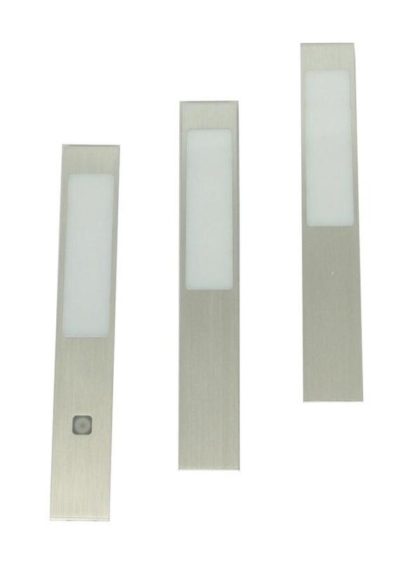 Indux Nex Juego de LED para cocina empotrable 3x3 W con interruptor táctil integrado Aluminio 1208972335