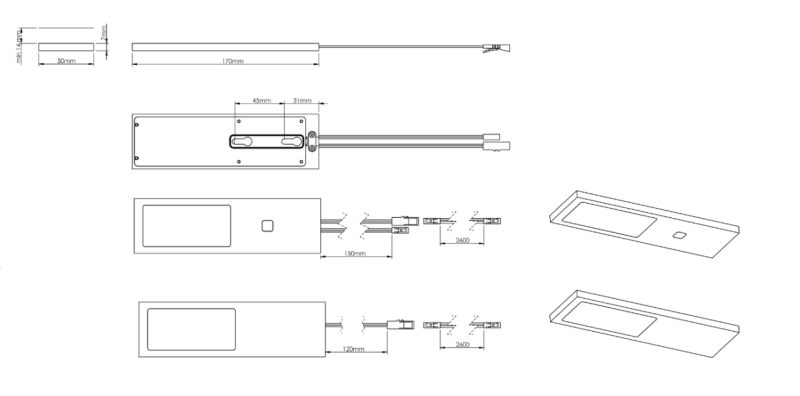 Indux Solin Juego de 4 focos LED multitono para cocina empotrada, 3,6 W, cobre 1208972350