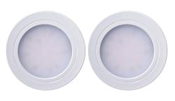 Indux Luma Pequeño juego de focos LED empotrables para cocina, 2 focos con controlador LED, blanco 1208972375