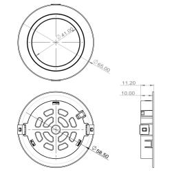 Indux Luma Pequeño juego de focos LED empotrables para cocina, 2 focos con controlador LED, blanco 1208972375